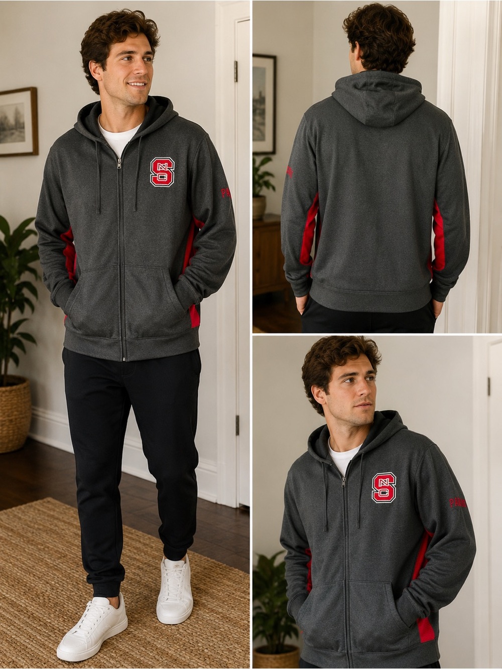 NC State Wolfpack Campus Heritage
Full Zip Hoodie Men's Size 2XL